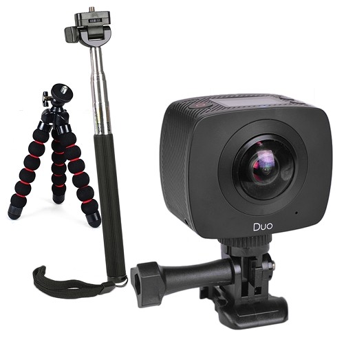 GIGABYTE JOLT Duo 360 4MPx2 1920x960 Dual Lens Sports Action Camera Kit w/Tripod