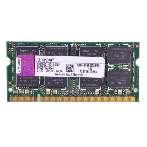 Kingston KTD-INSP6000B/2G 2GB DDR2 RAM 667MHz PC2-5300 200-Pin Laptop SODIMM