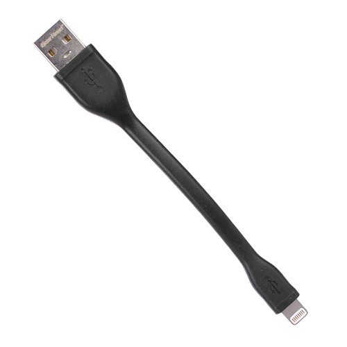 5" GearHead LC5000BLK USB to MFI Lightning Data & Power Flexible Cable for iPhone 7/6/5