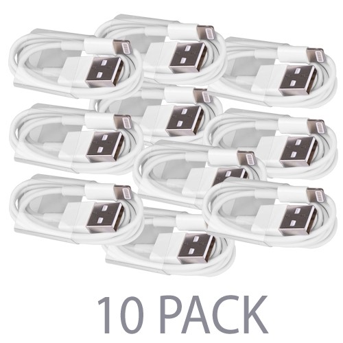 (10-Pack) 3' Lightning to USB Charge & Sync Cable - For iPhone 7