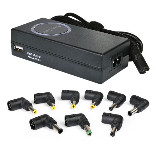 LapTek LT90W 90W Universal Notebook AC Power Adapter w/10W USB Charge Port & 8 Power Tips for Acer