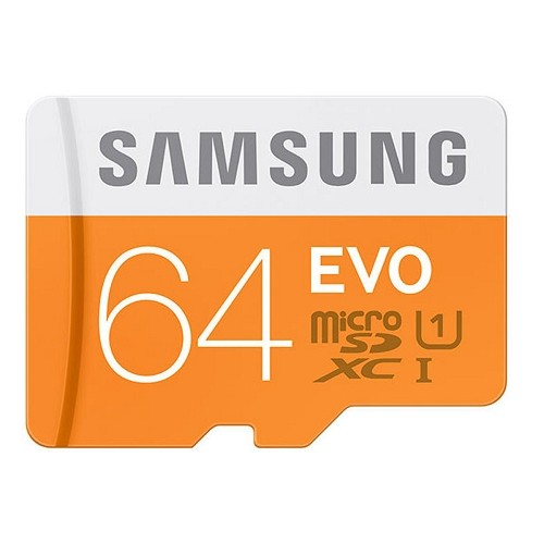 Samsung EVO 64GB Class 10 microSDXC UHS-I Memory Card w/SD Adapter