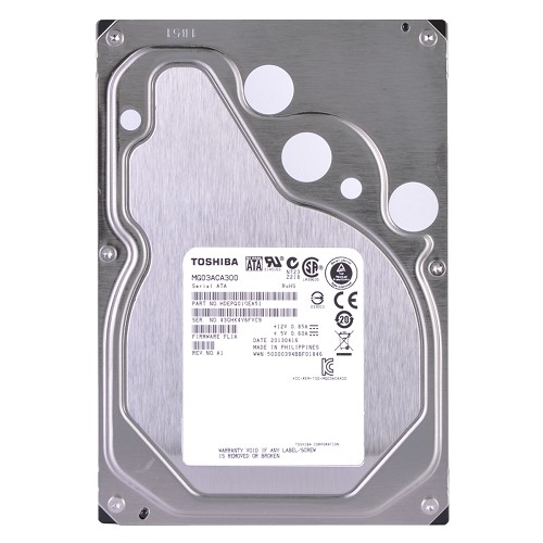 Toshiba MG03ACA300 3 Terabyte (3TB) SATA/600 7200RPM 64MB Hard Drive
