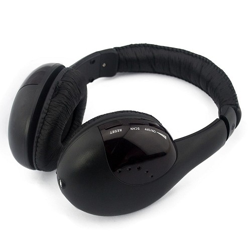 S-XBS 5-in-1 Wireless Headphones w/Microphone Emitter & FM Radio - Listen to Music