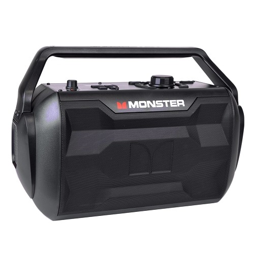 Monster NOMAD Portable Indoor/Outdoor Water Resistant Rechargeable Bluetooth Wireless Speakers w/USB Charging (Black)