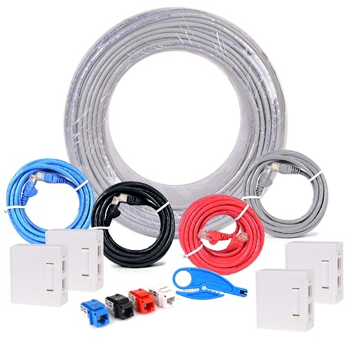 Belkin F4F306c Do-It-Yourself Wired Network Installation Kit w/2-Port Mount Boxes