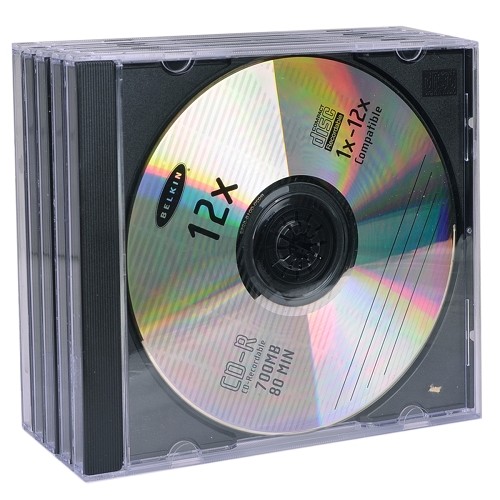 (5-Pack) Belkin 12x 700MB 80-Minute CD-R Media in Jewel Case