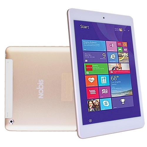 Nobis NBW7800C Quad-Core 1.3GHz 1GB 16GB  7.85" Capacitive Touchscreen Tablet W8.1 w/BT Keyboard Case (Gold)