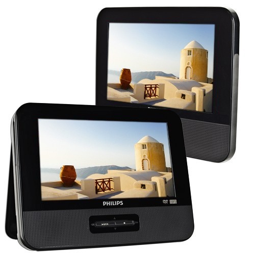 9" Philips PD9012/37 Widescreen Portable DVD Player w/Dual Screens (Black)