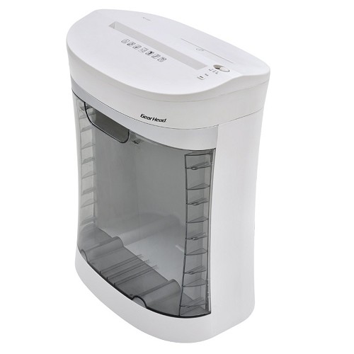 GearHead PS1200CXW Home/Office 12-Sheet Cross-Cut Shredder w/CD/DVD Slot (White)