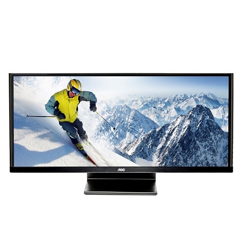 29" AOC Q2963PM DVI/HDMI/VGA/Dual DP 2560x1080 UltraWide 21:9 LED IPS LCD Monitor w/Speakers & 3-Screen Split