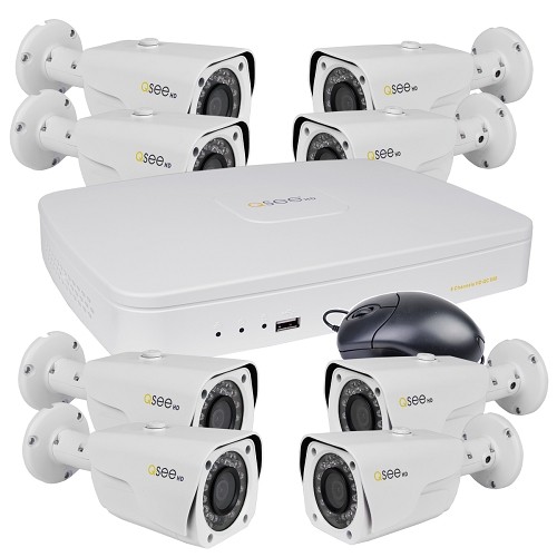 Q-See QC858-8BD-2 8-Channel Network NVR Surveillance Kit w/2TB Hard Drive & 8 IP66 3MP Power Over Ethernet (PoE) Cameras