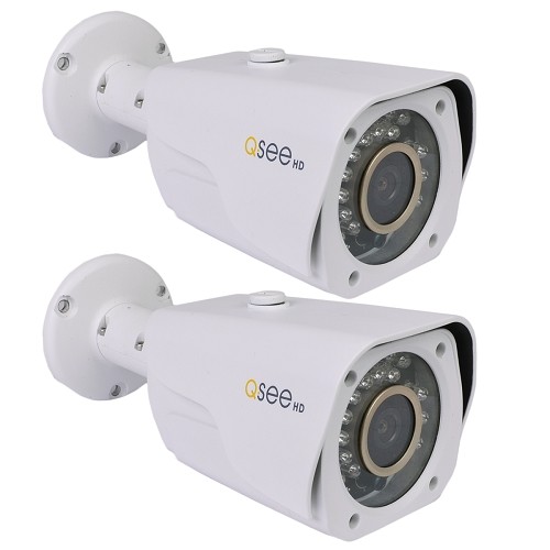 (2-Pack) Q-See QCA7201B-2R 720P Weatherproof Day/Night Bullet Security Camera w/24 IR LEDs