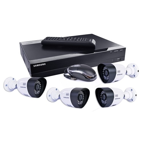 Samsung SDH-B3040 4-Ch 1TB 720p HD DVR Video Security System w/4 Night-Vision & Weatherproof 720 Line Resolution Cameras