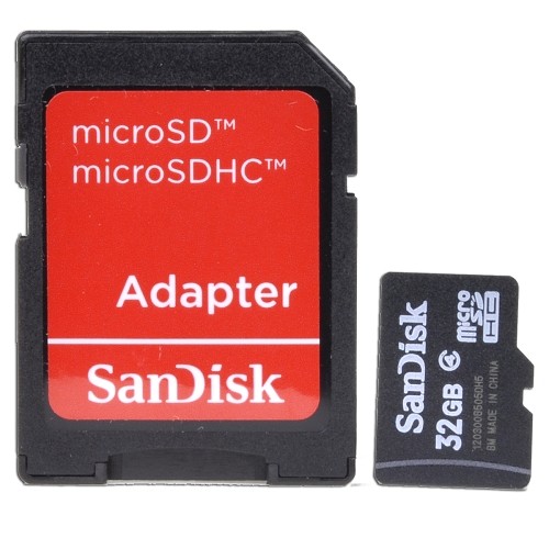 SanDisk 32GB Class 4 microSDHC Memory Card w/SD Adapter