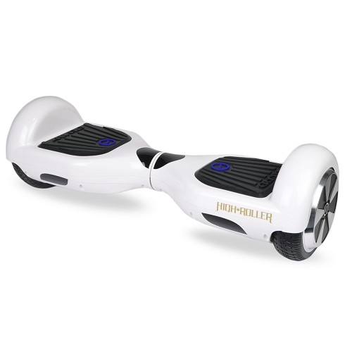 High Roller SMART-S Self-Balancing Electric Hoverboard w/2x 300W Motors & Lithium Battery (White) - Up to 10 MPH Speeds!