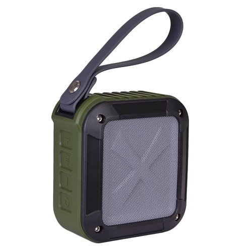 Logisys SP606MG Bluetooth Wireless Waterproof Rugged Rechargeable Speaker w/3.5mm Auxiliary Port (Green)