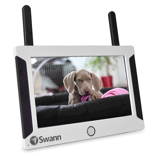 Swann NVM-470m Wireless/WiFi 4-Channel 1024 x 600 7" Touchscreen LCD Security Monitor (White)