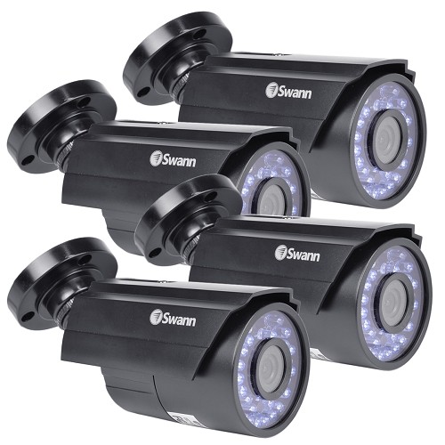 (4-Pack) Swann PRO-815 1080p Indoor/Outdoor Day/Night Bullet Security Camera w/100' Night Vision (Black)