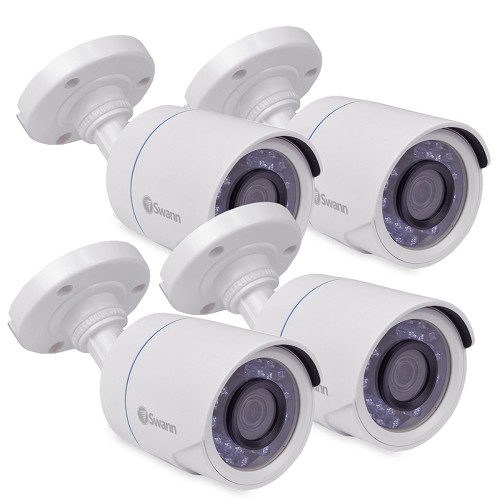 (4-Pack) Swann PRO-T845 720p Multi-Purpose Indoor/Outdoor Day/Night Security Camera w/66' Night Vision (White)