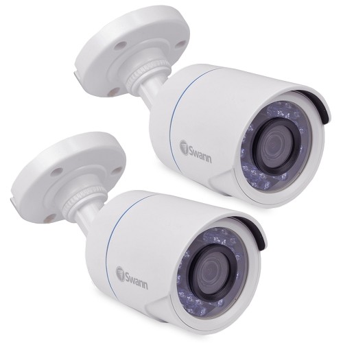 (2-Pack) Swann PRO-T850 720p Indoor/Outdoor Day/Night Bullet Security Camera w/100' Night Vision (White)