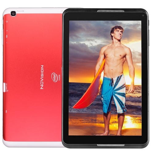 NuVision TM800A520L Atom Z3735G Quad-Core 1.33GHz 1GB 32GB 8" Capacitive IPS Tablet Android 4.4 w/Cams & BT (Red)