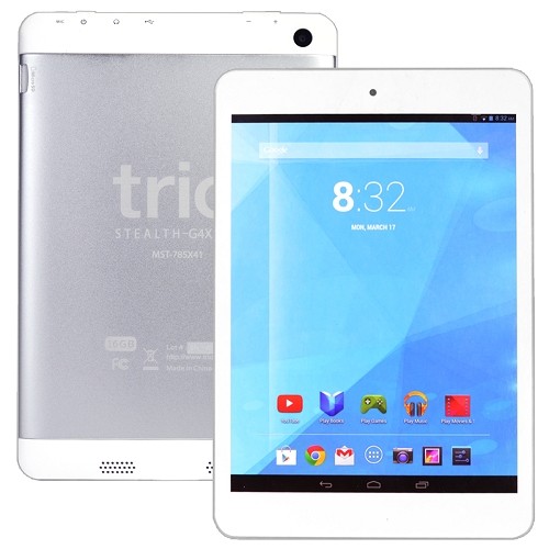 Trio HD Elite Quad-Core 1.5GHz 512MB 16GB 7.85" Capacitive Touchscreen Tablet Android 4.4 (KitKat) w/Webcam & BT (White)