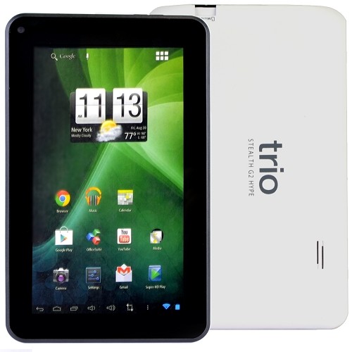 Trio Hype Dual-Core Cortex A9 1.5GHz 1GB RAM 4GB Storage 7" Capacitive Touchscreen Android 4.0 Tablet w/Webcam (White)