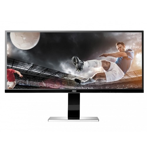 34" AOC U3477PQU DVI/HDMI/VGA/DisplayPort 3440x1440 UltraWide Rotating LED IPS LCD Monitor w/Speakers & 3-Screen Split