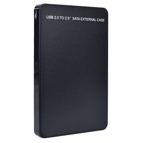 2.5" USB 2.0 External SATA HDD Enclosure (Black) - Supports up to 4TB!