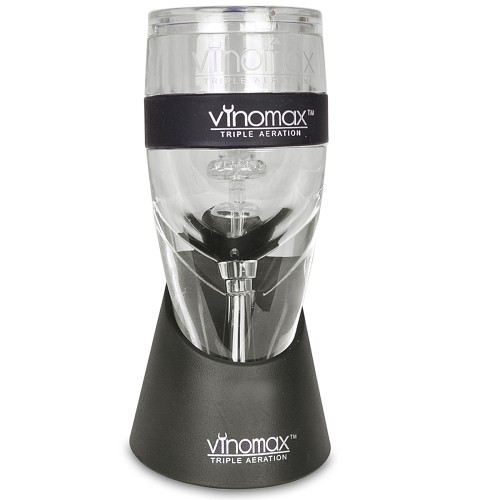 Vinomax Handheld Wine Triple Aerator w/Stand -  Enjoy the Perfect Glass of Wine Everytime!