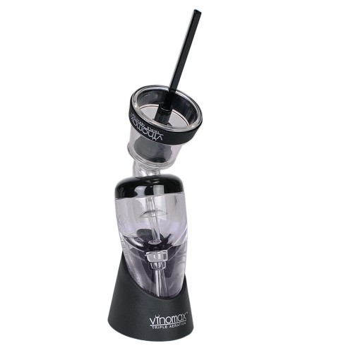 Vinomax Wine Pourer Triple Aerator w/Stand - Enjoy the Perfect Glass of Wine Everytime!