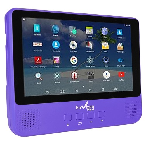 Envizen 2-in-1 Android Tablet + DVD Player - Quad-Core 1.3GHz 1GB 16GB 9" Touchscreen Android 5.1 (Purple)