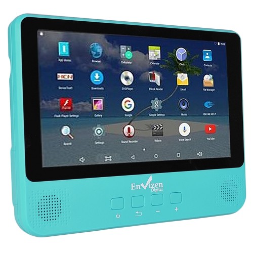 Envizen 2-in-1 Android Tablet + DVD Player - Quad-Core 1.3GHz 1GB 16GB 9" Touchscreen Android 5.1 (Teal)