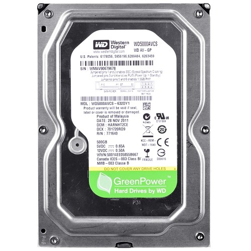 Western Digital AV-GP GreenPower 500GB SATA/300 IntelliPower 16MB Hard Drive