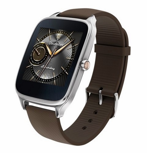 ASUS ZenWatch 2 Touchscreen Quad-Core 1.2GHz 512MB 4GB eMMC 1.6" OLED Smartwatch Android Wear w/Brown Leather Strap