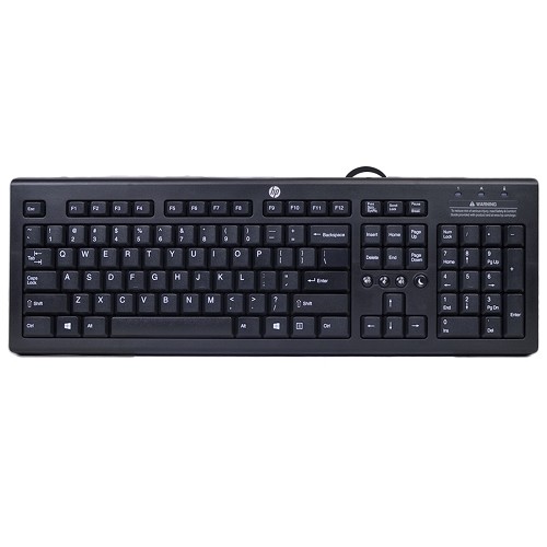 HP Classic Wired USB Keyboard w/Multimedia Buttons (Black)