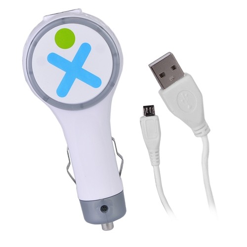 Universal 2.1A 10.5W Single Port USB Car Charger w/Micro USB Cable