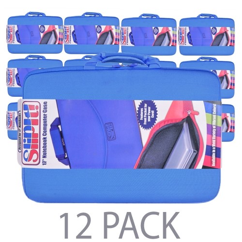 (12-Pack) PC Treasures SlipIt! Nylon Sleeve Case for 17" Notebook (Ice Blue)