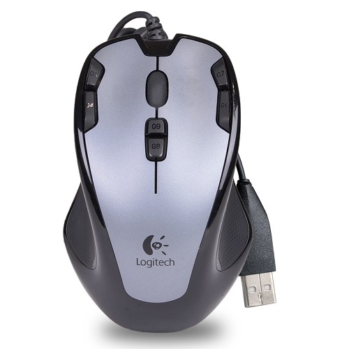 Logitech G300 9-Button USB Wired Optical Scroll Gaming Mouse w/2500dpi & Programmable Buttons (Gray/Black) - B