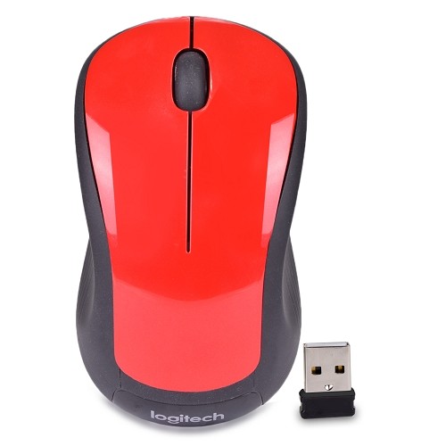 Logitech M310 3-Button Wireless USB Laser Scroll Mouse w/Nano Transceiver (Flame Red)
