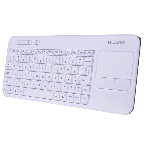 Logitech Wireless Touch K400r Wireless Keyboard w/3.5" Multi-touch Touchpad & Nano Transceiver (White)