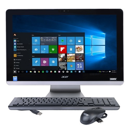 Acer Aspire AZC-700G-UW61 19.5" 1080p Celeron N3150 Quad-Core 1.6GHz All-in-One PC - 4GB/500GB/DVD±RW/W10H/Cam/BT