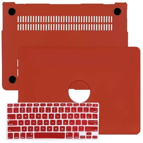 SlickBlue Leatherette Hard Case for 13" MacBook Air w/Keyboard Cover (Wine Red)