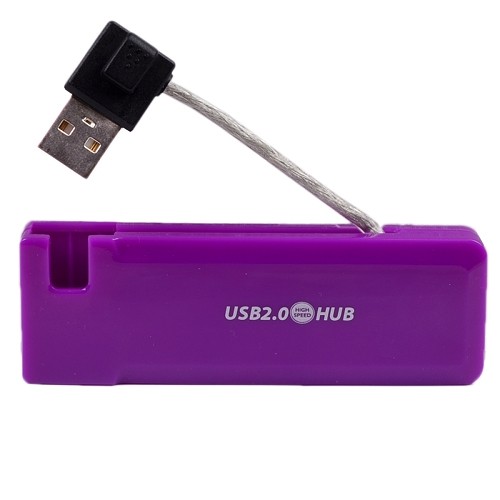 @.com DCD13102 4-Port USB 2.0 Travel Hub (Purple)