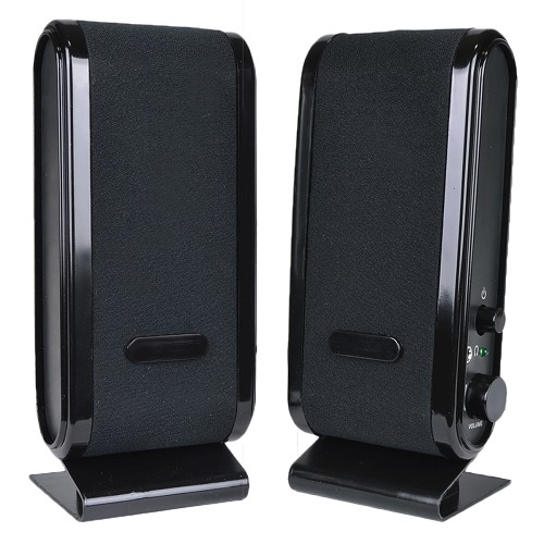 @.com DCD14224 Computer Stereo Speakers w/USB & 3.5mm Plug (Black)