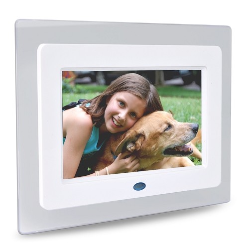7" 480x234 Widescreen Digital Photo Frame w/SD/MMC Card Slot (White)