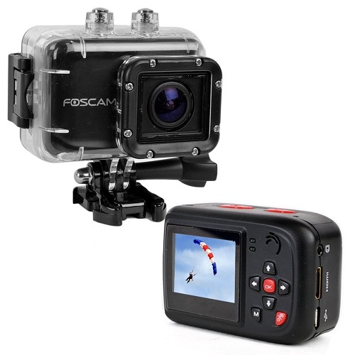 Foscam AC1080 Full HD 1080p Sports Action Camera w/Waterproof Housing mini-HDMI & 1.5" LCD (Black)