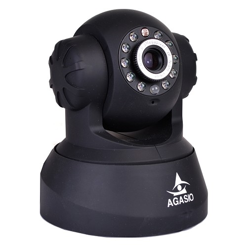 Agasio A502W-POE Power Over Ethernet (PoE) Day/Night IP Camera w/10 IR LEDs & Smartphone Access (Black)