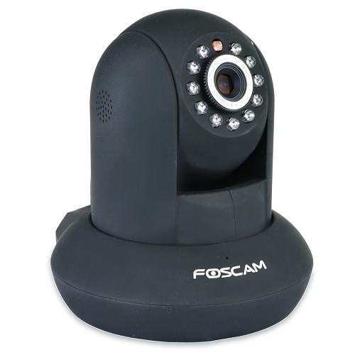 Foscam FI8910E Day/Night Pan/Tilt Indoor Power-over-Ethernet (PoE) IP Camera (Black) - B